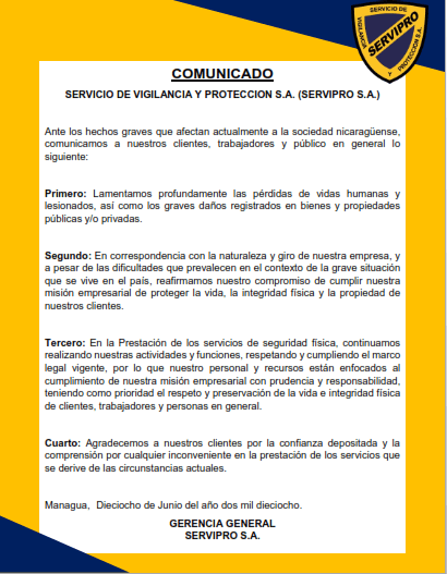 COMUNICADO