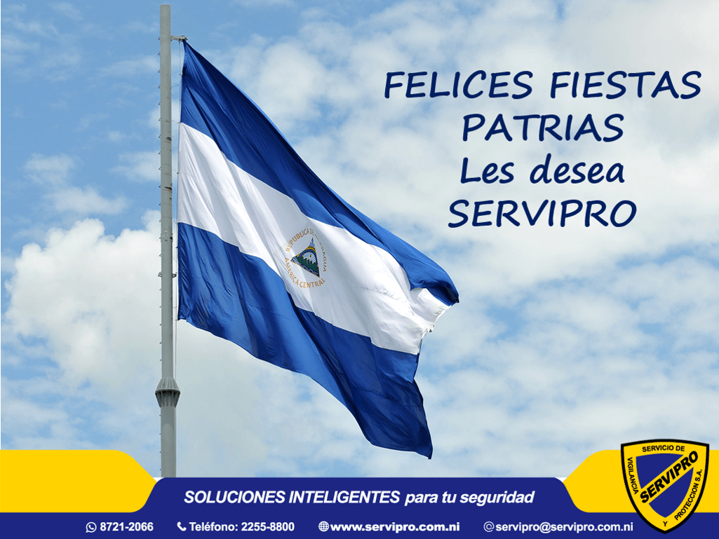 Felices Fiestas patrias este 14 y 15 de septiembre, les desea Servipro.  Contáctanos a través de Whatsapp ✆ 87212066 ó llámenos al ✆ 22558800