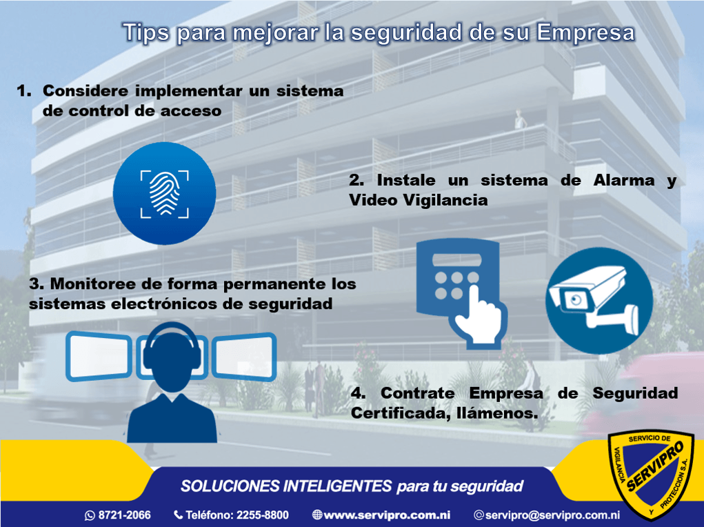 Si tienes un negocio establecido, es necesario que tomes ciertas medidas, Te damos algunos sencillos consejos que te ayudarán a tener un negocio seguro.  Contáctanos a través de Whatsapp ✆ 87212066 ó llámenos al ✆ 22558800