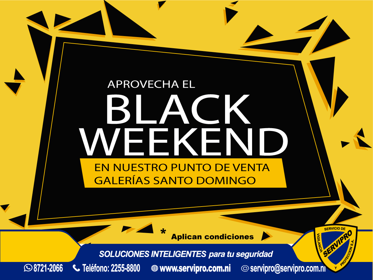 Aproveche los descuentos del Black Weekend 🎉este 23, 24 y 25 🎊de noviembre 2018, en nuestro punto de venta Galerías Santo Domingo, segunda planta. 😉