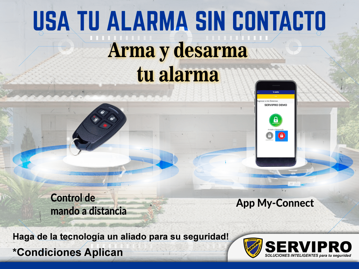 Usa tu alarma sin contacto directo